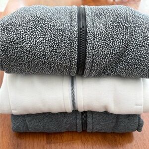 lululemon athletica Black, White, and Gray Sweatshirts